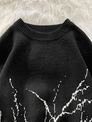 Men'S Vintage Jacquard Long Sleeve Knit Sweater