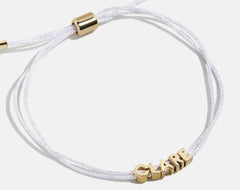 Custom Cord Bracelet - White