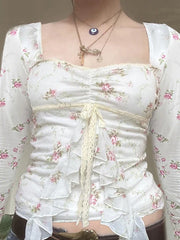 Aurora Floral Girl Lace Top