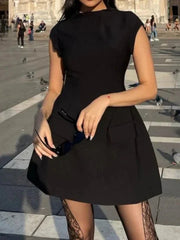 Slim Mini Dress With Pockets