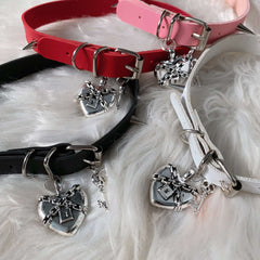 Punk Locked Heart Choker