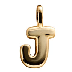 Bubble Letter Cluster Charm - J