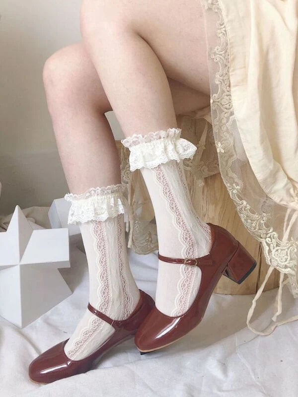 Lolita Hearts Socks