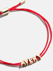 Custom Cord Bracelet - Bright Red
