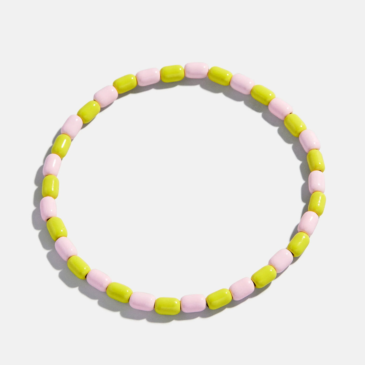 Brighten Up Enamel Beaded Bracelet - Pink Lemonade
