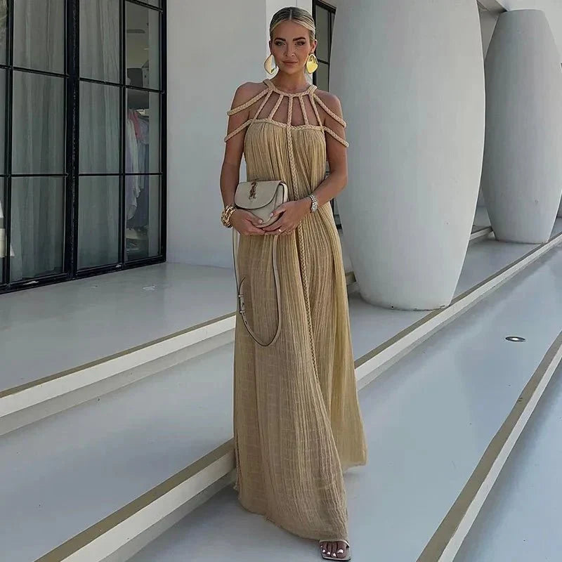 Elegant Halter Maxi Dress