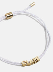 Custom Cord Bracelet - White