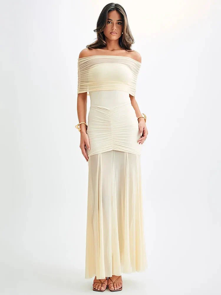 Off-Shoulder Backless Sexy Maxi Dress