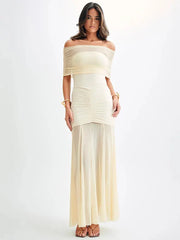 Off-Shoulder Backless Sexy Maxi Dress