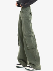 Vintage 90S Green Cargo Jeans
