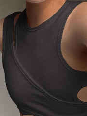 Ribbed Crop Tank Top Set