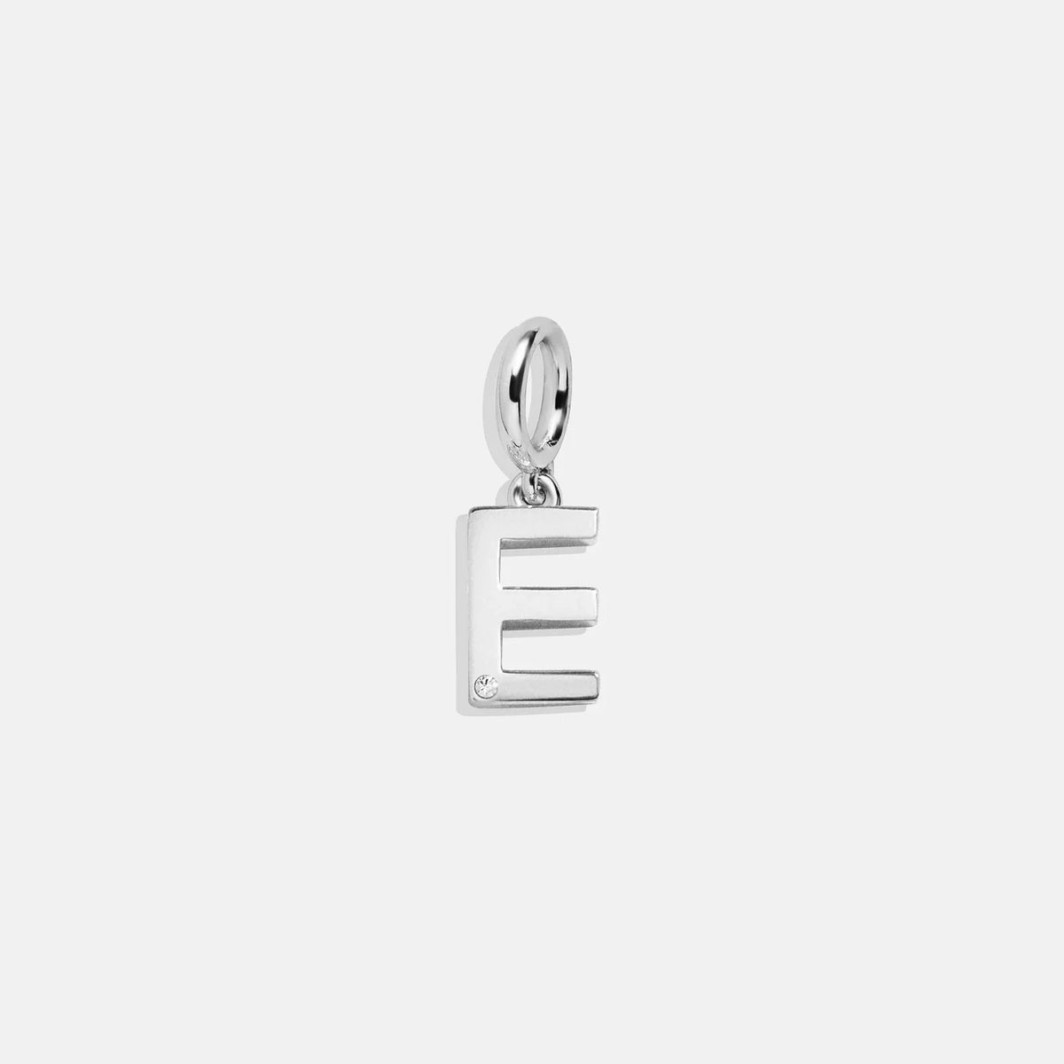 Classic Silver Initial Cluster Charm - E