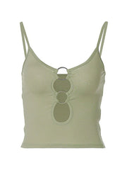 O Ring Cutout Crop Cami Top