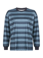 Vintage Striped Pullover Sweatshirt