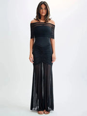 Off-Shoulder Backless Sexy Maxi Dress
