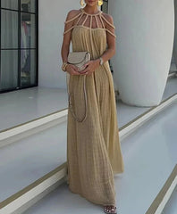 Lace Up Hollow Out Long Evening Party Gowns