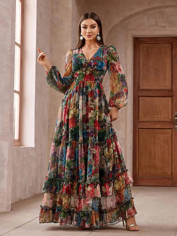 Boho Print Maxi Dress
