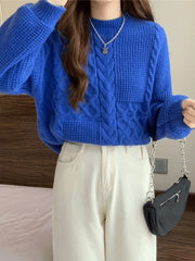 Vintage Long Sleeve Cable Knit Sweater
