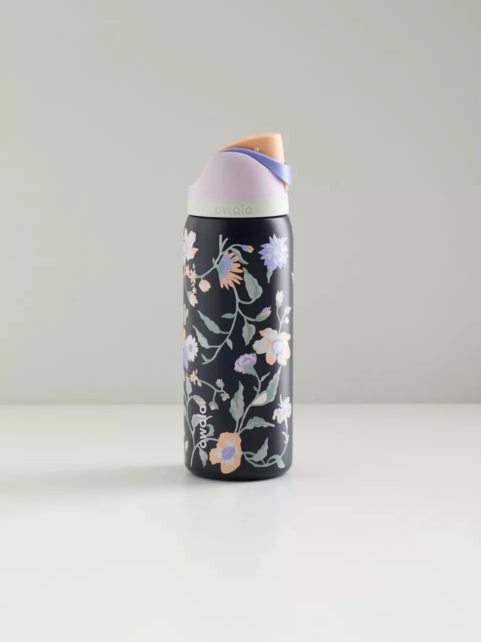 Midnight Garden Floral Freesip Water Bottle