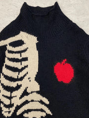 Men'S Skeleton Jacquard Turtleneck Sweater