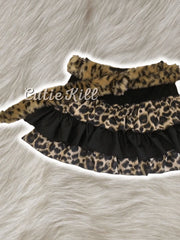 Leopard Patchwork Mini Skirt