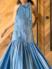 Fashion Loose Mermaid Maxi Dress