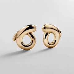 Cassidy Statement Stud Earrings - Gold