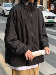 Men'S Lightweight Zipper Hooded Jacket