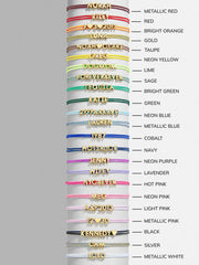 Custom Cord Bracelet - Bright Green