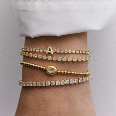 Brooke Tennis Bracelet - Square Stone