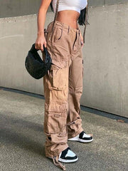 Vintage Multi Pocket Patched Cargo Jeans