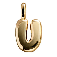Bubble Letter Cluster Charm - U