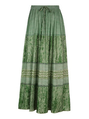 Fairy Vintage Printed Midi Skirt