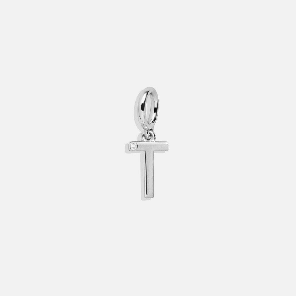 Classic Silver Initial Cluster Charm - T