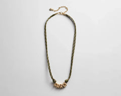 Bubble Letter Custom Paracord Necklace - Dark Green