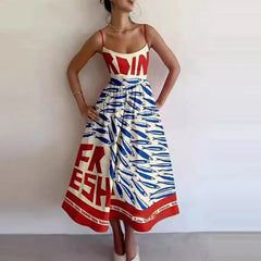 Ethnic Style Loose Pocket Maxi Dress