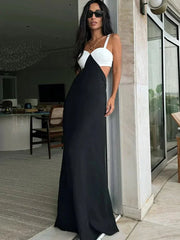 Hollow Out Sleeveless Bodycon Maxi Dress