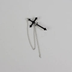 Dark Cross Earring