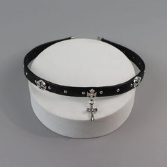 Vintage Cross Punk Choker