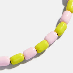 Brighten Up Enamel Beaded Bracelet - Pink Lemonade