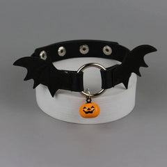 Halloween Pumpkin Bell Evil Choker