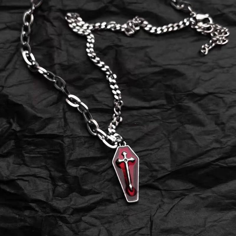 Gothic Coffin Necklace