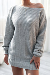 Fashion Casual Solid Bateau Neck Straight Dresses