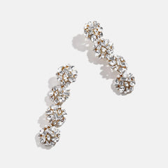 Crystal Cluster Statement Drops - Gold/Pavé