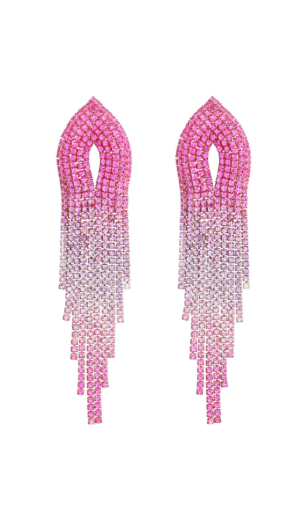 Full Diamond Tassel Earrings