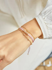 Custom Cord Bracelet - Soft Pink