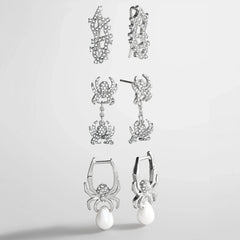 Caught in the Web Spider Earring Set