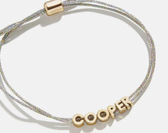 Custom Cord Bracelet - Silver