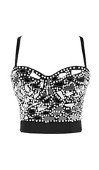 Gold Beaded Sequin Corset