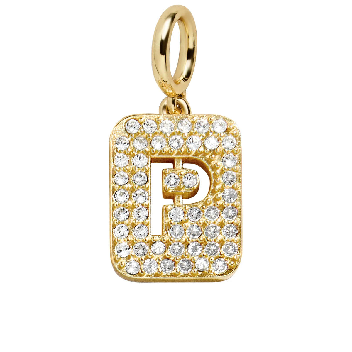 Block Pavé Initial Cluster Charm - P